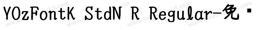YOzFontK StdN R Regular字体转换